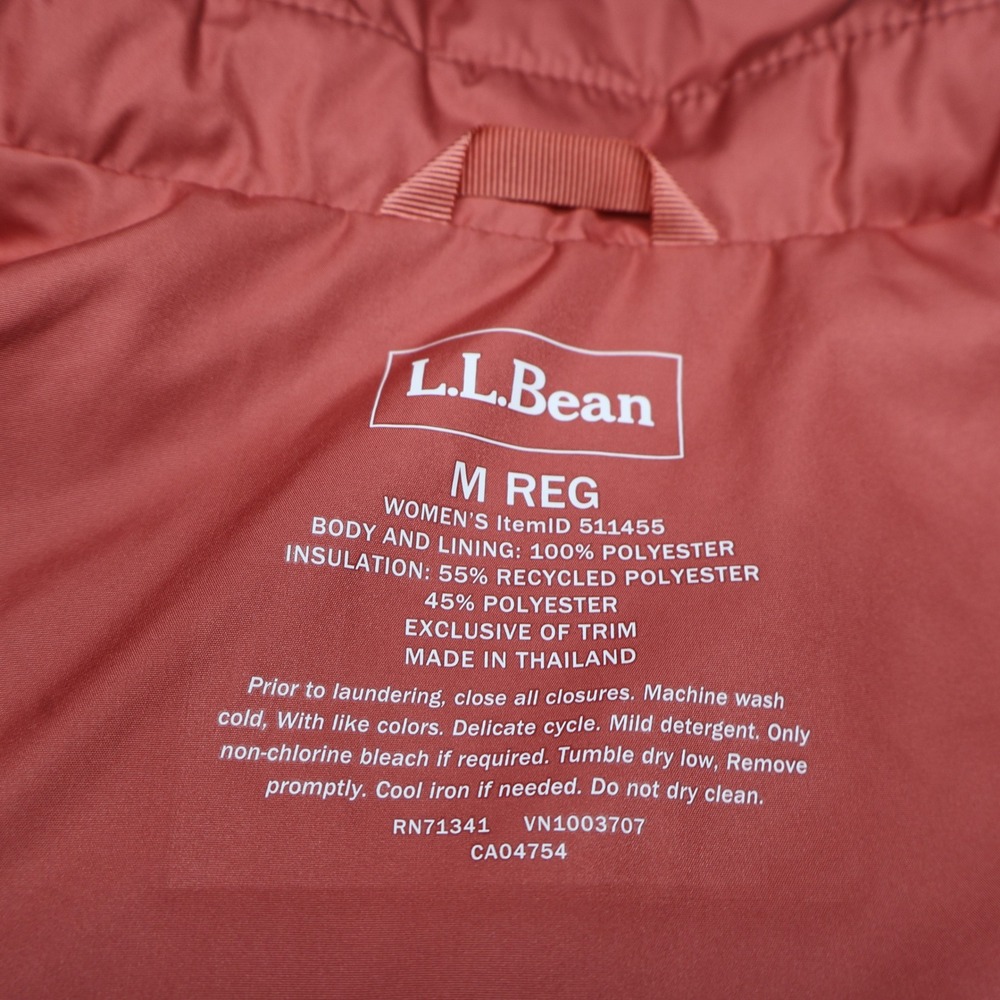 LL Bean Vest Womens Medium Rose Mountain Classic Puffer Light‎ Pack Insulated - Picture 7 of 12